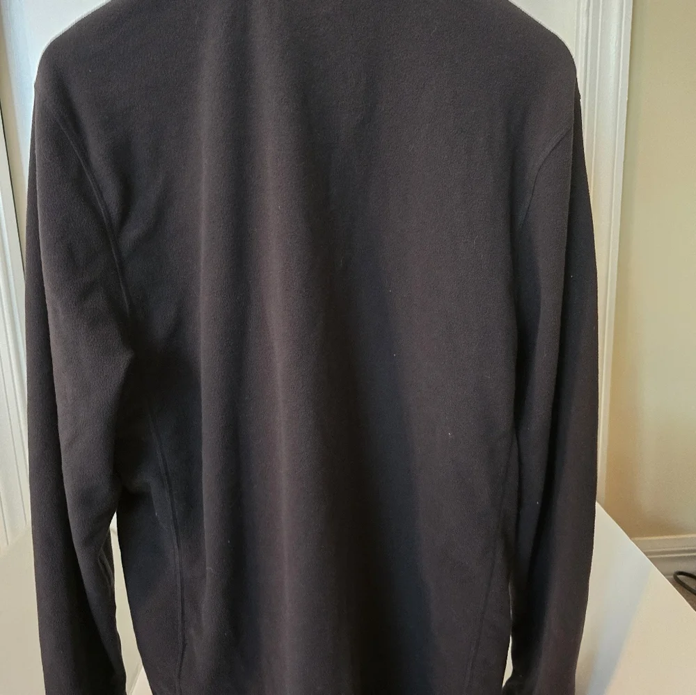 The North Face Men's Large Fleece Zip Jacket Coat Black Lightweight Thin